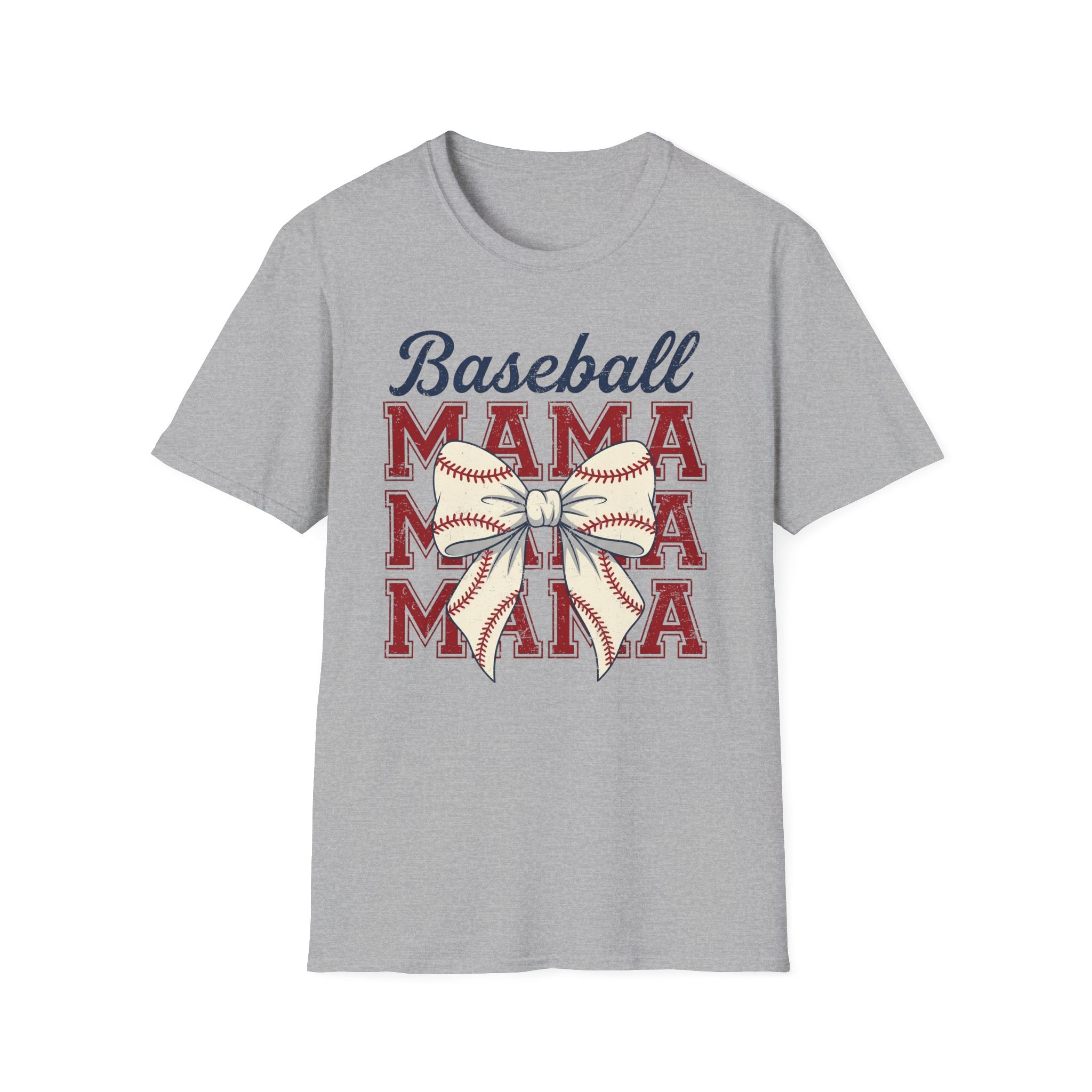 Baseball Mama T-Shirt — Retro Bow Baseball Mom Tee