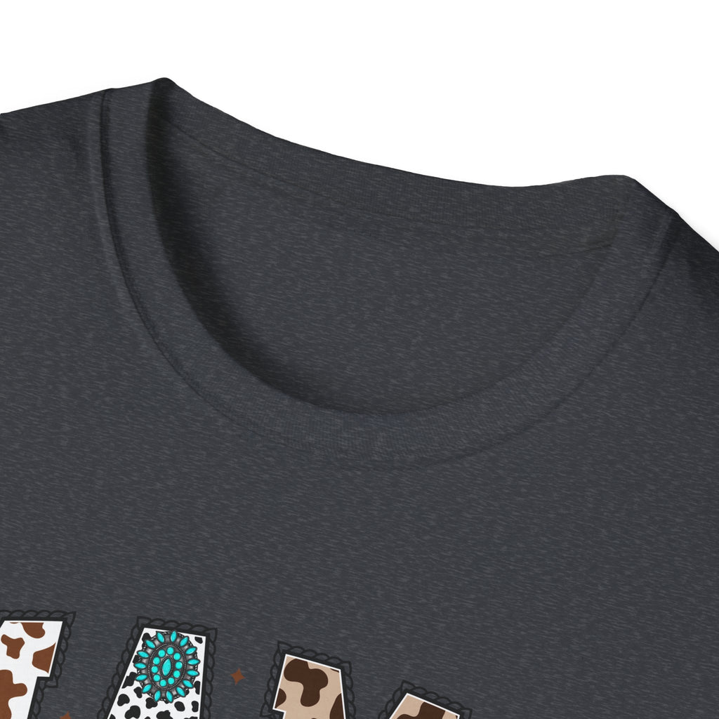 Mama Leopard Print Tee with Teal Bow – Cute Mother's Day Shirt