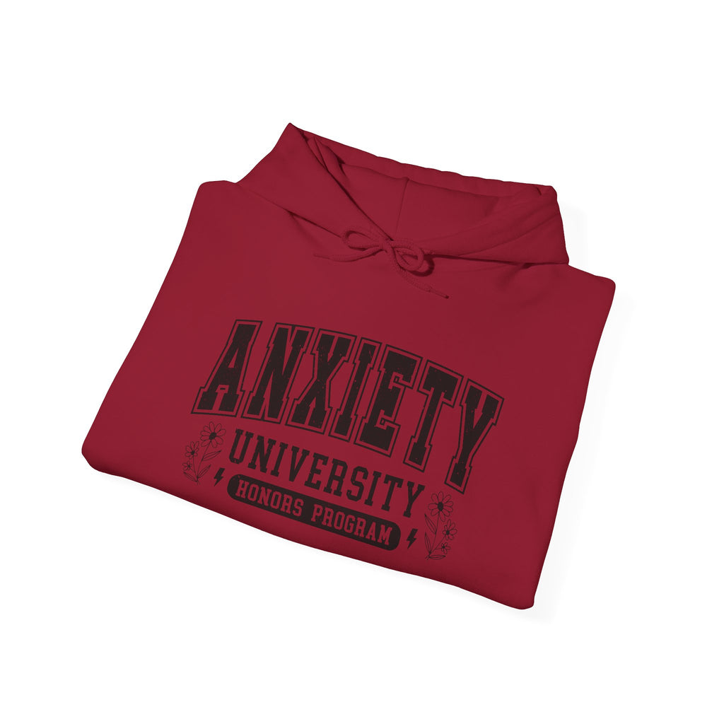 Anxiety University Hoodie — 'Anxiety University Honors Program' Graphic Sweatshirt