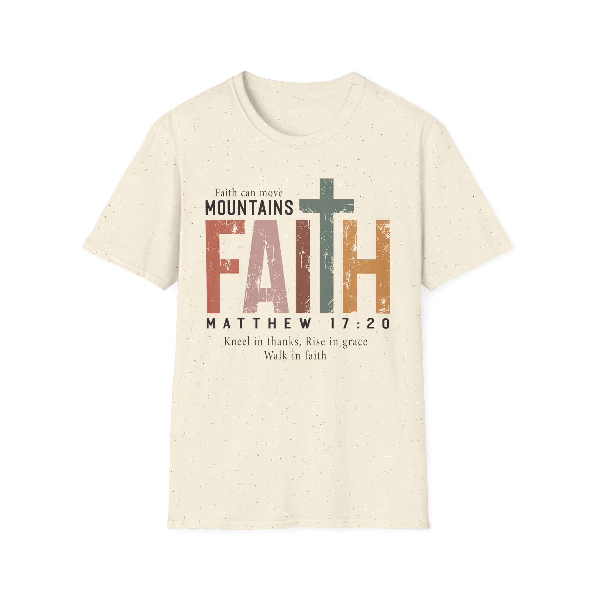 Faith Mountains T-Shirt — Matthew 17:20 Christian Inspirational Tee