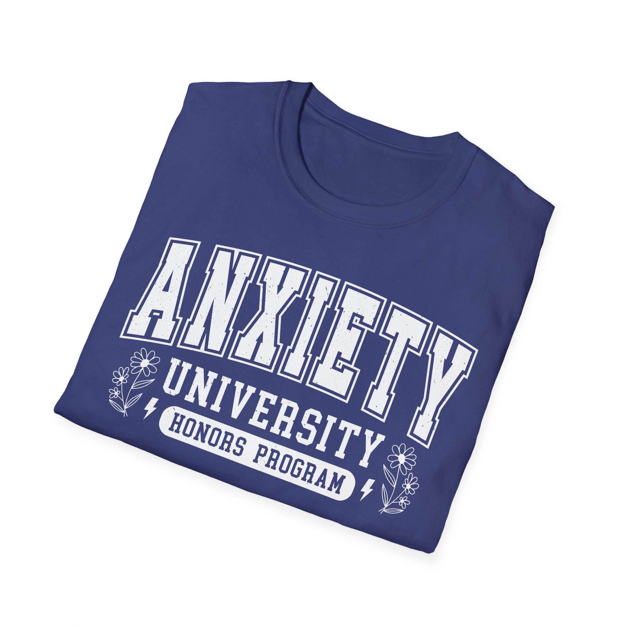 Anxiety University T-Shirt – "Anxiety University Honors Program" College Style Tee