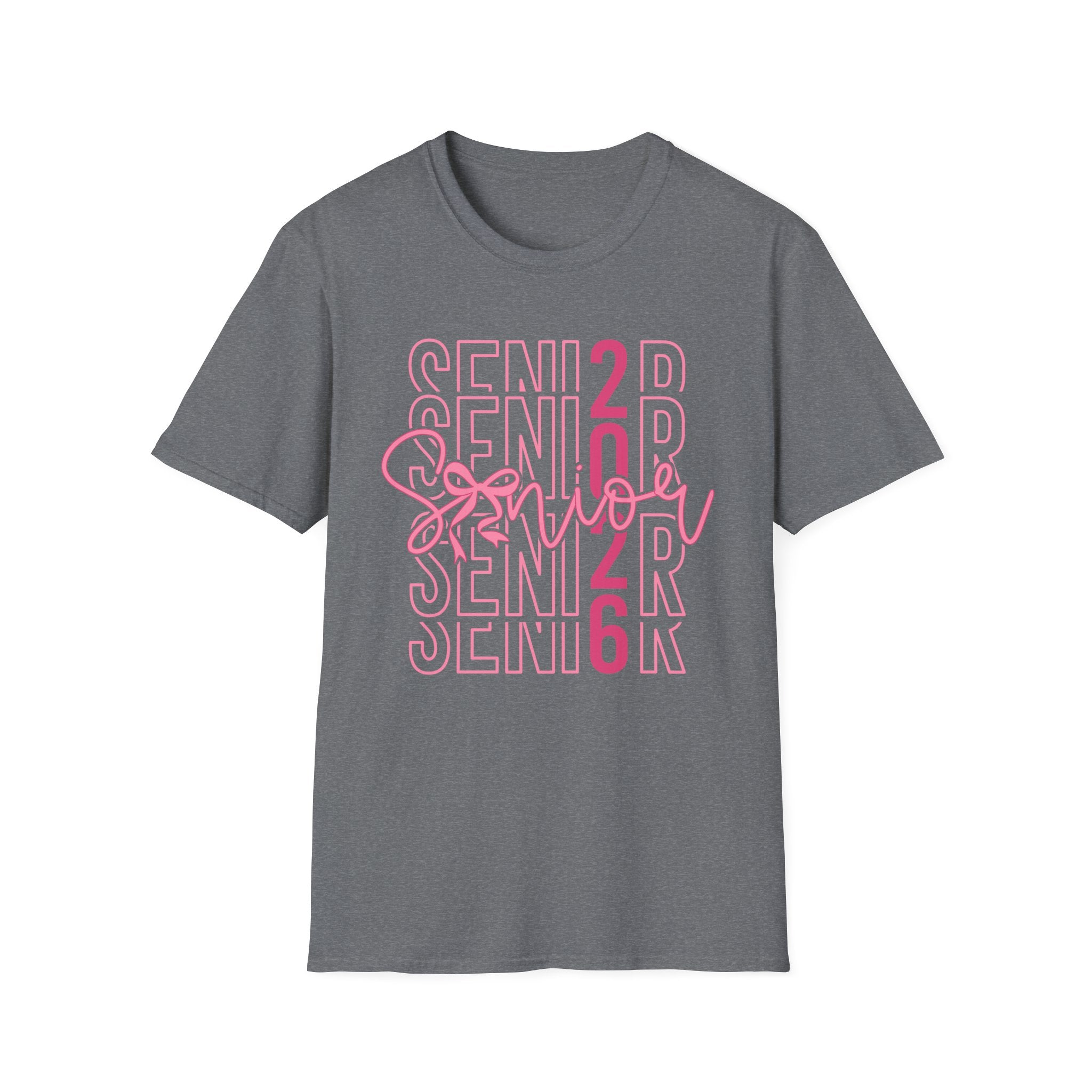 Senior 2026 T-Shirt — Pink Script Graduation Tee