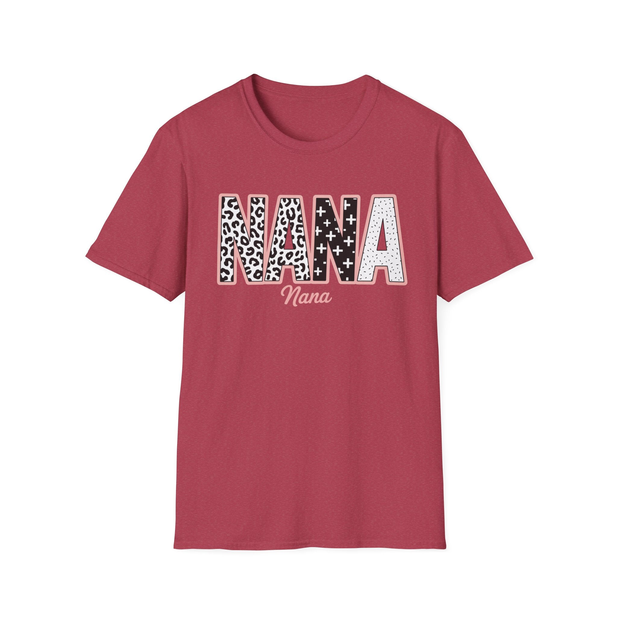 Nana Leopard & Stars T-Shirt — Personalized 'Nana' Graphic Tee for Grandmothers