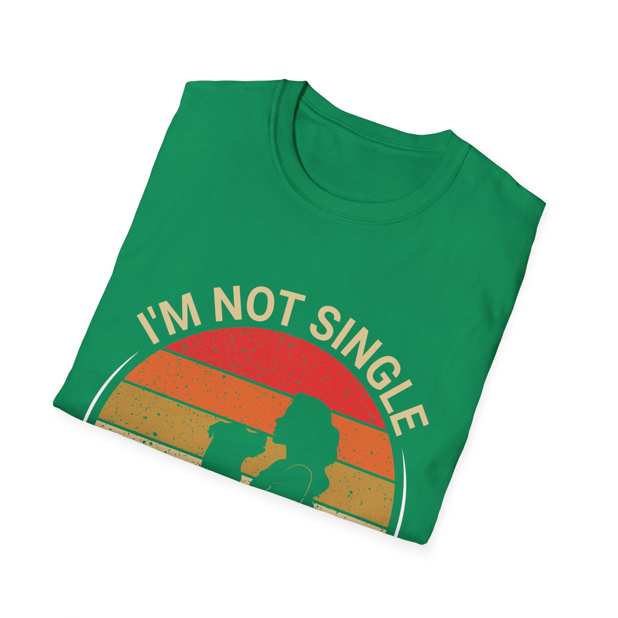 I’m Not Single I Have A Dog T-Shirt — Retro Sunset Dog Lover Tee