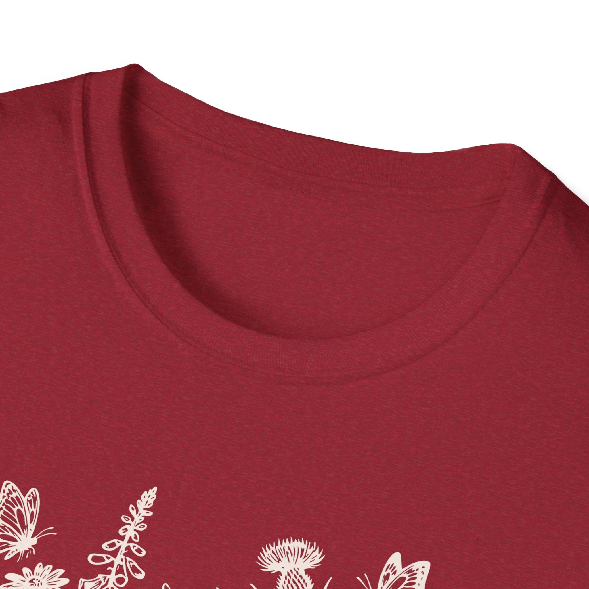 Skeleton Reading in Wildflowers T-Shirt — Gothic Floral Skull Tee