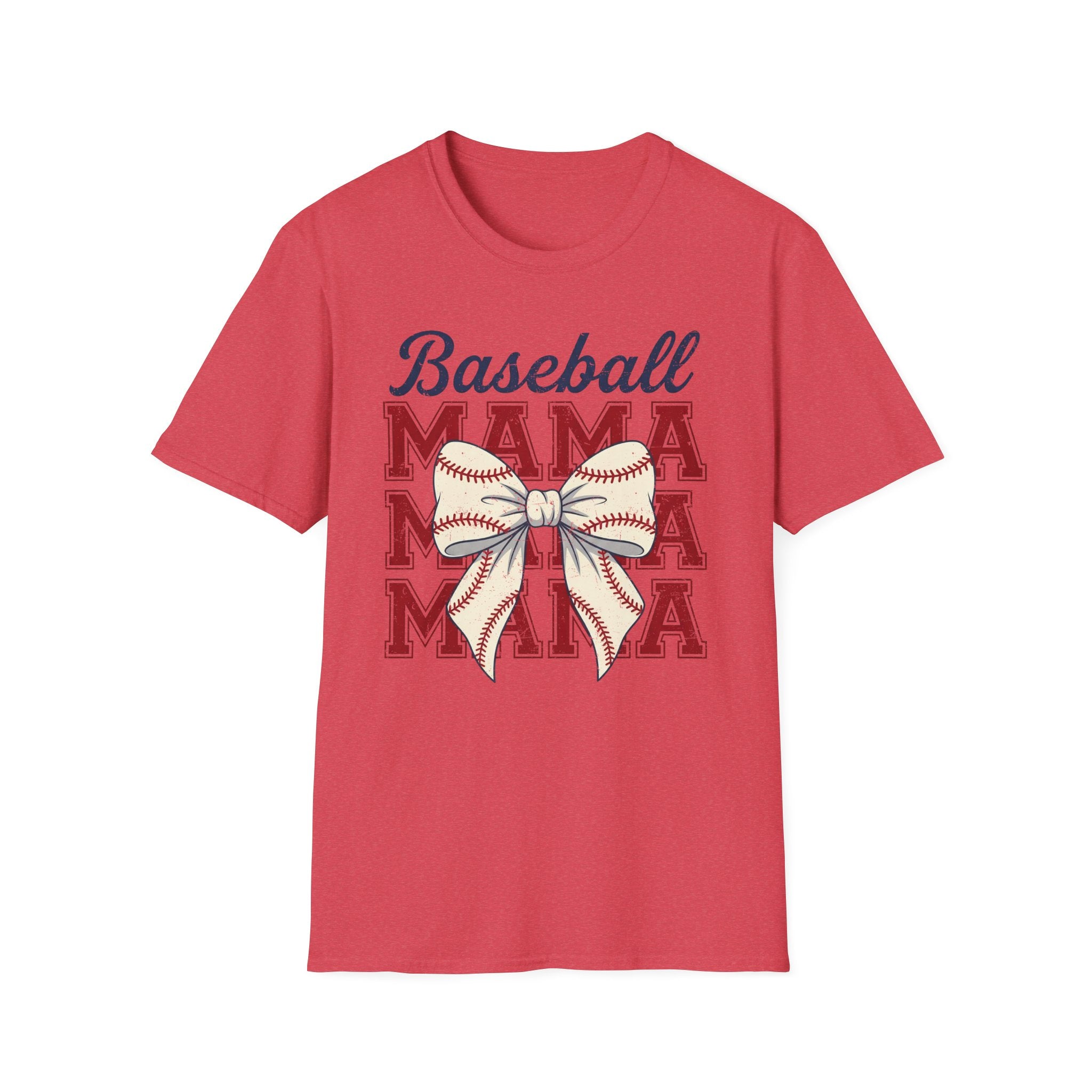 Baseball Mama T-Shirt — Retro Bow Baseball Mom Tee