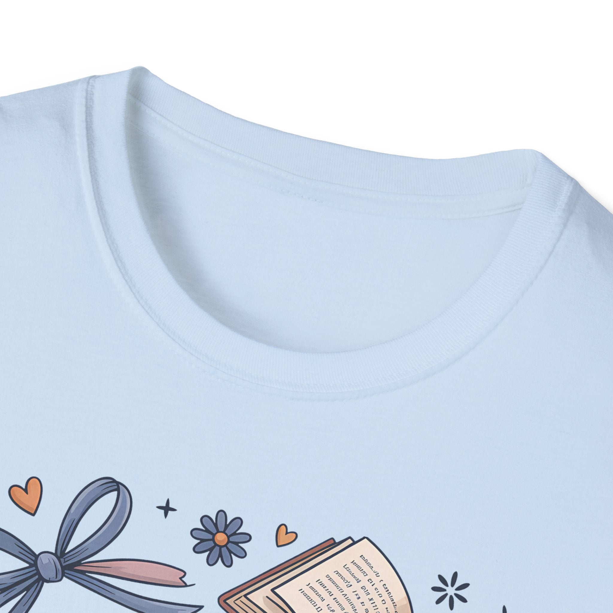 T-Shirt — "Just One More Chapter" Book Lover Tee with Glasses & Coffee