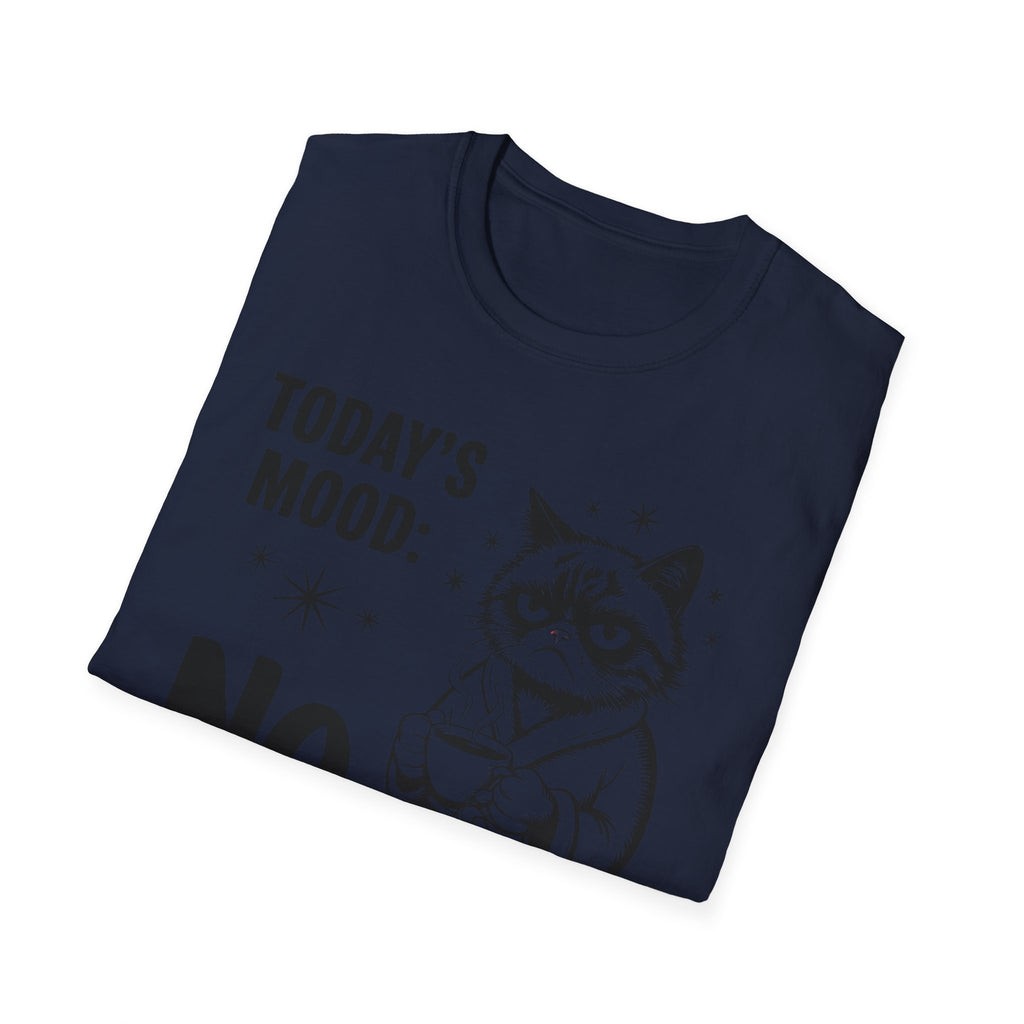 Funny "Today's Mood: No" Cat T-Shirt