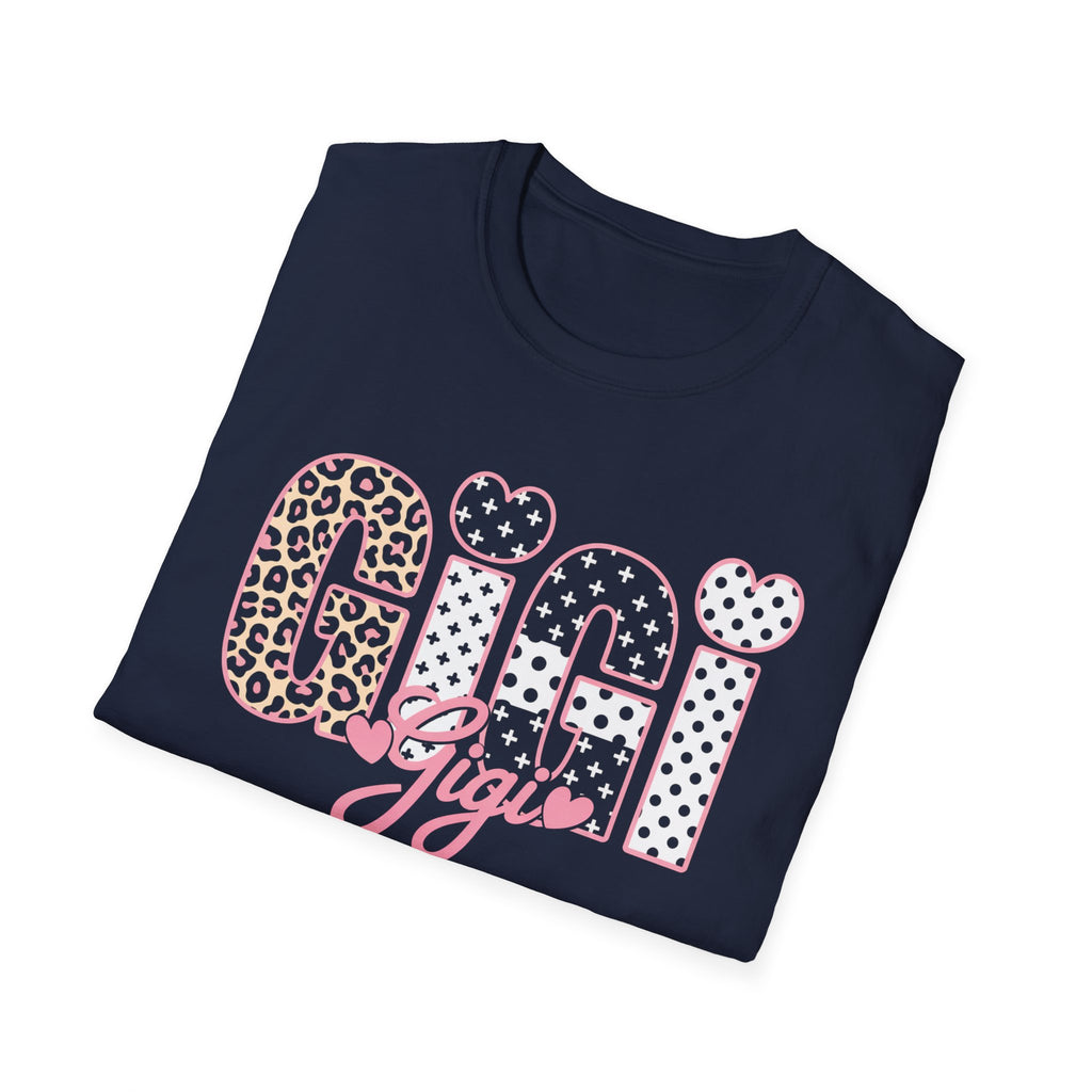 Gigi Floral Heart Tee — Pink 'Gigi' Script Grandmother T-Shirt