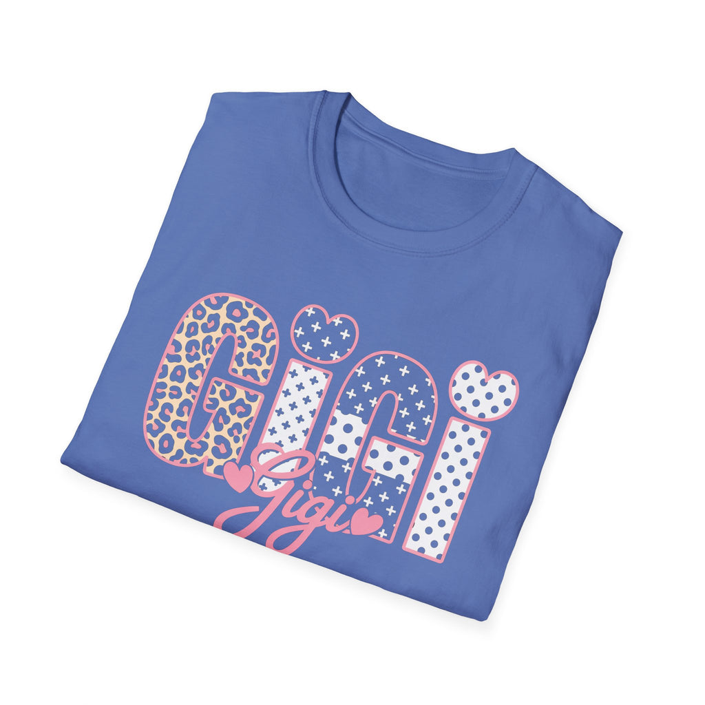 Gigi Floral Heart Tee — Pink 'Gigi' Script Grandmother T-Shirt