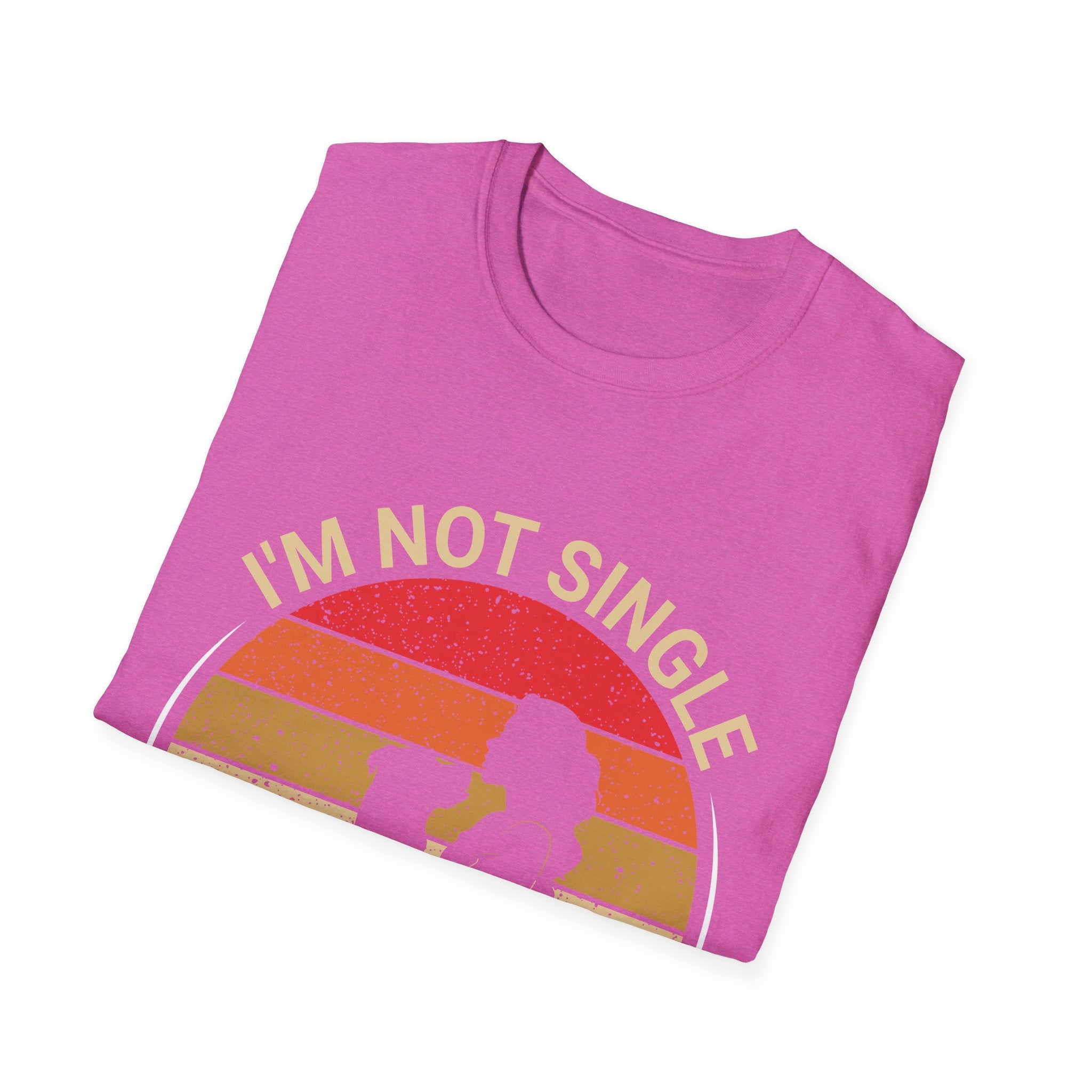 I’m Not Single I Have A Dog T-Shirt — Retro Sunset Dog Lover Tee