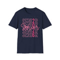 Senior 2026 T-Shirt — Pink Script Graduation Tee