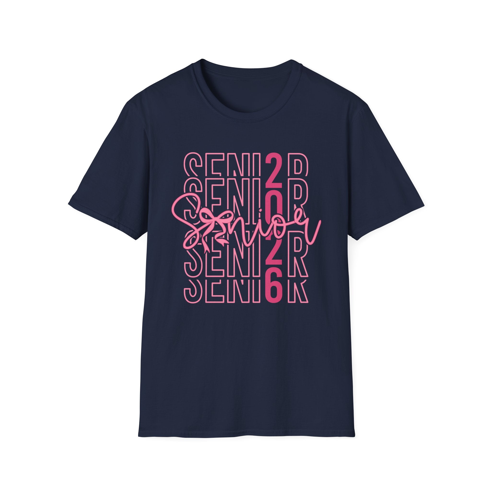Senior 2026 T-Shirt — Pink Script Graduation Tee
