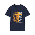Man of Faith T-Shirt — Lion & Cross Christian Tee (1 Corinthians 16:13)