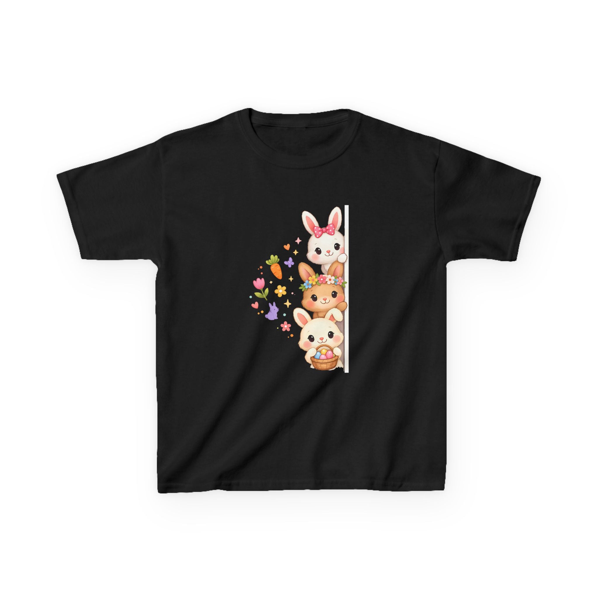 Kids Tee — Cute Stacked Woodland Animals with Bunnies & Squirrel Design