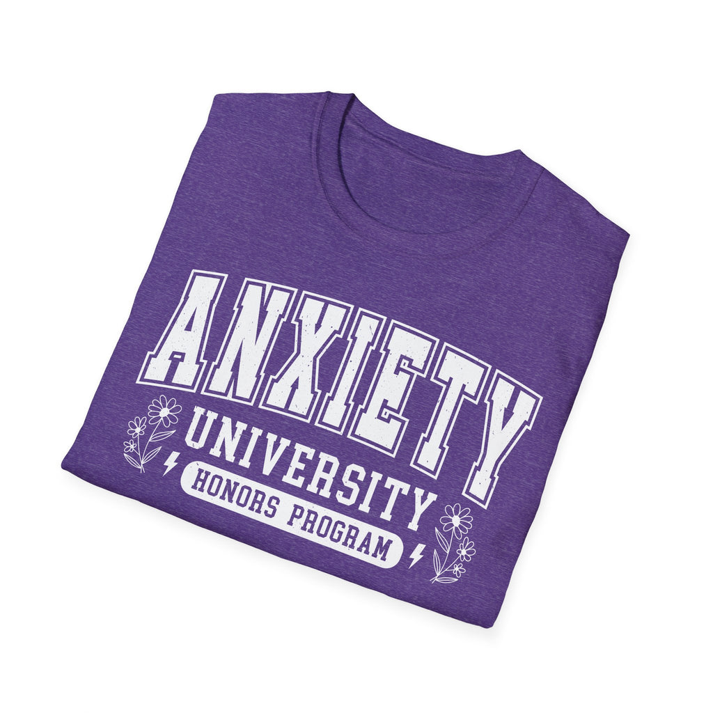 Anxiety University T-Shirt – "Anxiety University Honors Program" College Style Tee