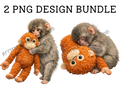 Punch Monkey PNG Bundle - 2 Cute Monkey Designs